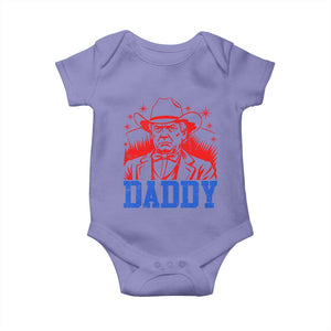 Cowboy Trump Daddy Baby Onesie Western Politica Patriotic Americans TS02 Violet Print Your Wear