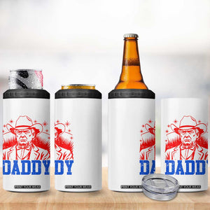 Cowboy Trump Daddy 4 in 1 Can Cooler Tumbler Western Politica Patriotic Americans TS02 Print Your Wear