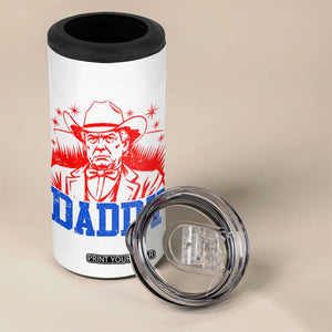 Cowboy Trump Daddy 4 in 1 Can Cooler Tumbler Western Politica Patriotic Americans TS02 Print Your Wear