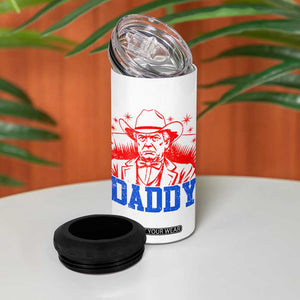 Cowboy Trump Daddy 4 in 1 Can Cooler Tumbler Western Politica Patriotic Americans TS02 Print Your Wear