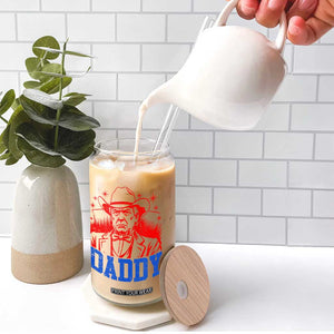 Cowboy Trump Daddy Glass Can Western Politica Patriotic Americans TS02 Print Your Wear