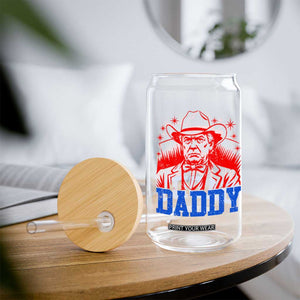Cowboy Trump Daddy Glass Can Western Politica Patriotic Americans TS02 Print Your Wear
