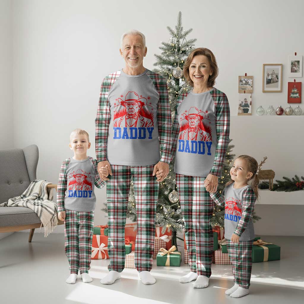 Cowboy Trump Daddy Plaid Pajama Set Western Politica Patriotic Americans TS02 Christmas Plaid Print Your Wear