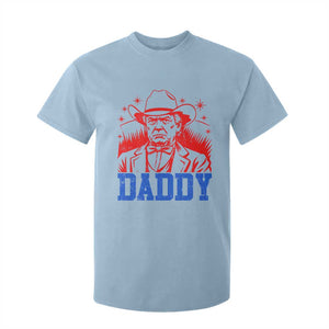 Cowboy Trump Daddy T Shirt For Kid Western Politica Patriotic Americans TS02 Light Blue Print Your Wear