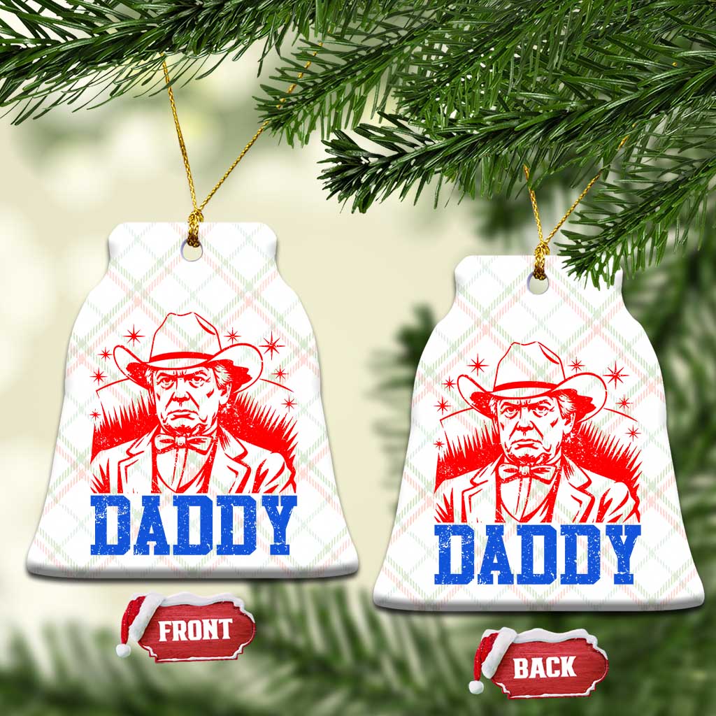 Cowboy Trump Daddy Ceramic Ornament Western Politica Patriotic Americans TS02 Print Your Wear