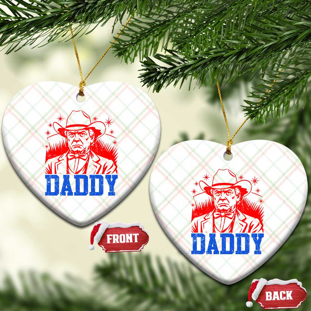 Cowboy Trump Daddy Ceramic Ornament Western Politica Patriotic Americans TS02 Print Your Wear