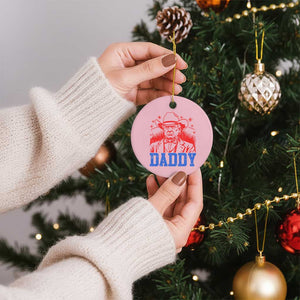 Cowboy Trump Daddy Ceramic Ornament Western Politica Patriotic Americans TS02 1pc Light Pink Print Your Wear