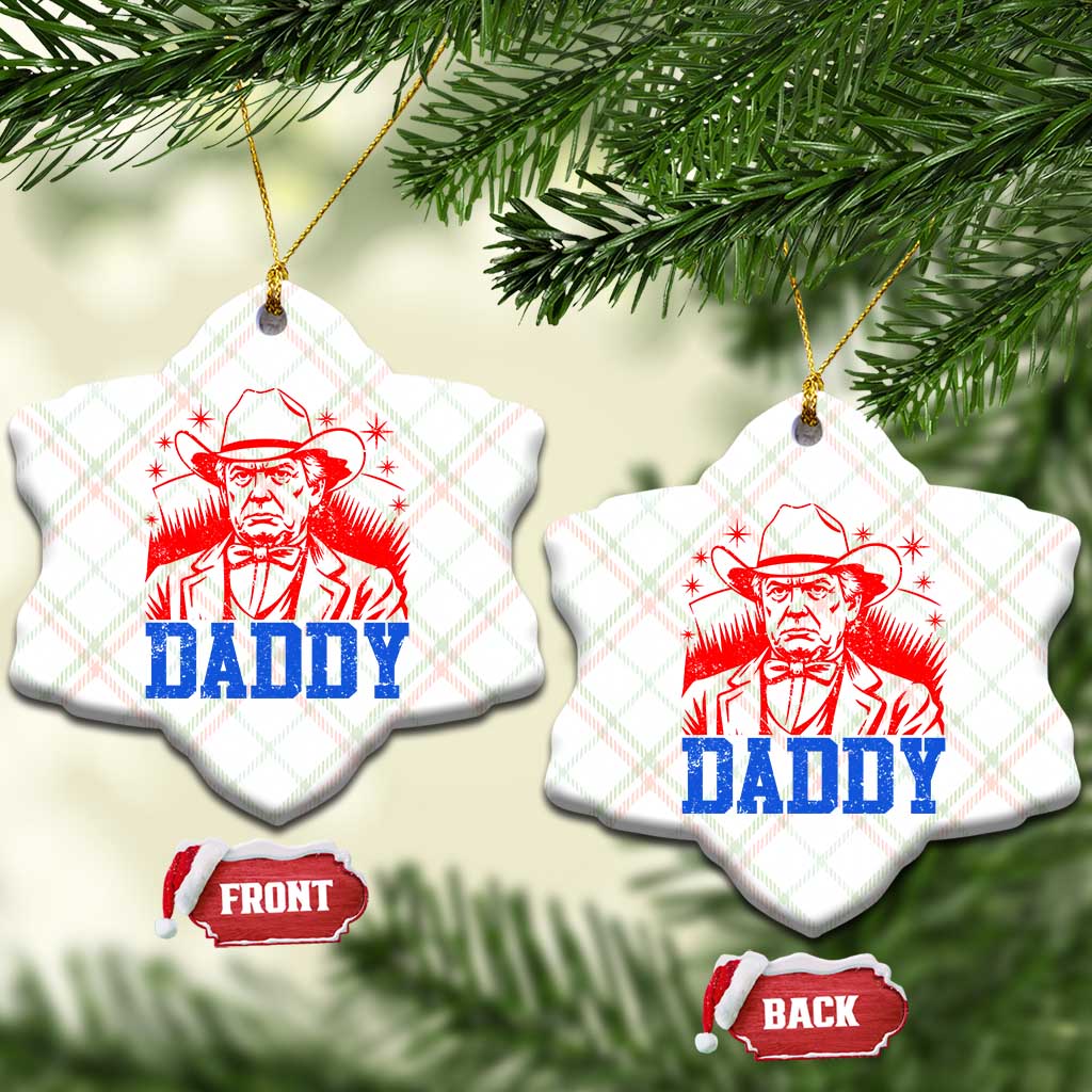 Cowboy Trump Daddy Ceramic Ornament Western Politica Patriotic Americans TS02 Print Your Wear