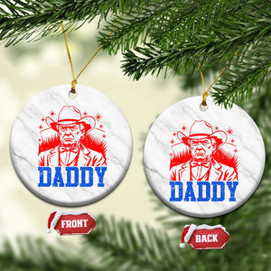 Cowboy Trump Daddy Ceramic Ornament Western Politica Patriotic Americans TS02 1pc White Marble Print Your Wear