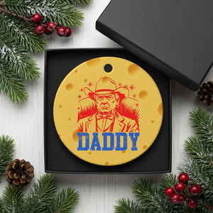 Cowboy Trump Daddy Ceramic Ornament Western Politica Patriotic Americans TS02 1pc Yellow Cheese Print Your Wear