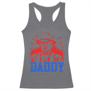 Cowboy Trump Daddy Racerback Tank Top Western Politica Patriotic Americans TS02 Charcoal Print Your Wear