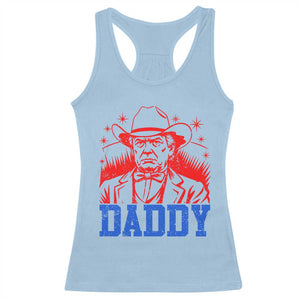 Cowboy Trump Daddy Racerback Tank Top Western Politica Patriotic Americans TS02 Light Blue Print Your Wear
