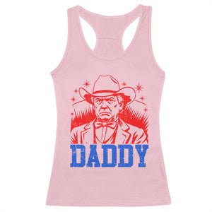 Cowboy Trump Daddy Racerback Tank Top Western Politica Patriotic Americans TS02 Light Pink Print Your Wear