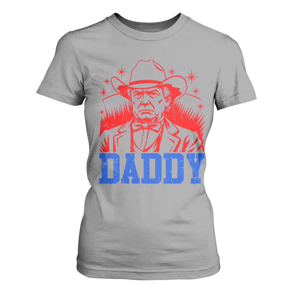 Cowboy Trump Daddy T Shirt For Women Western Politica Patriotic Americans TS02 Sport Gray Print Your Wear
