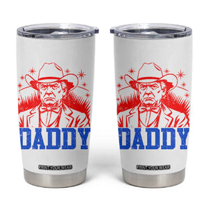 Cowboy Trump Daddy Tumbler Cup Western Politica Patriotic Americans TS02 White Print Your Wear