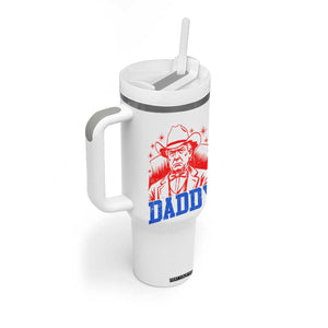 Cowboy Trump Daddy Tumbler With Handle Western Politica Patriotic Americans TS02 Print Your Wear