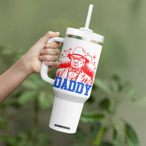 Cowboy Trump Daddy Tumbler With Handle Western Politica Patriotic Americans TS02 Print Your Wear