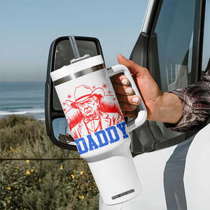 Cowboy Trump Daddy Tumbler With Handle Western Politica Patriotic Americans TS02 Print Your Wear