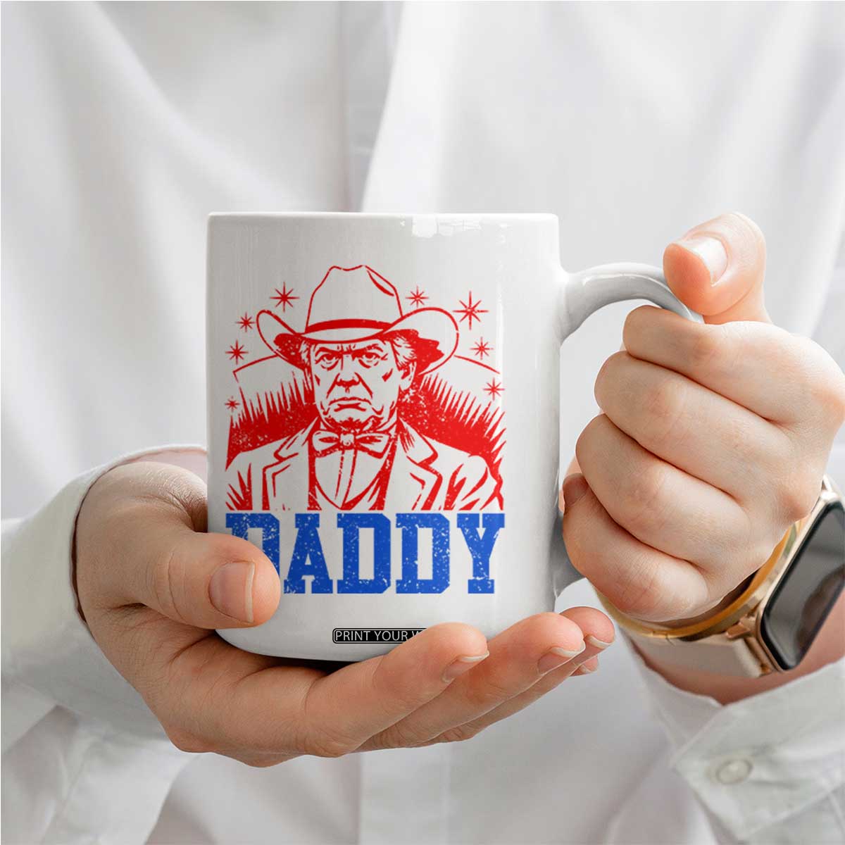 Cowboy Trump Daddy Coffee Mug Western Politica Patriotic Americans TS02 Print Your Wear