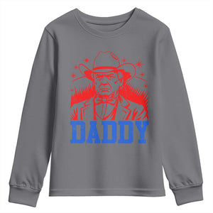 Cowboy Trump Daddy Youth Sweatshirt Western Politica Patriotic Americans TS02 Charcoal Print Your Wear