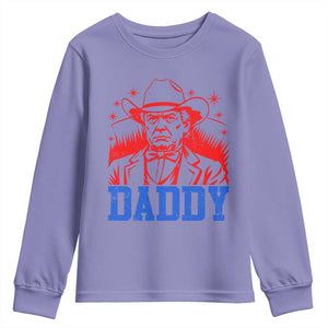 Cowboy Trump Daddy Youth Sweatshirt Western Politica Patriotic Americans TS02 Violet Print Your Wear