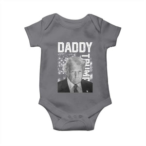Daddy Trump Baby Onesie Patriotic American Flag TS02 Charcoal Print Your Wear