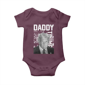 Daddy Trump Baby Onesie Patriotic American Flag TS02 Maroon Print Your Wear