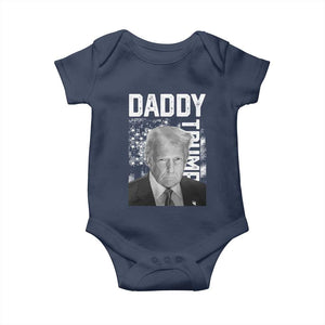Daddy Trump Baby Onesie Patriotic American Flag TS02 Navy Print Your Wear