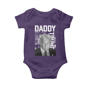 Daddy Trump Baby Onesie Patriotic American Flag TS02 Purple Print Your Wear