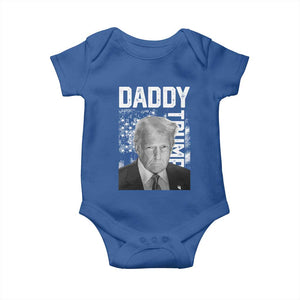 Daddy Trump Baby Onesie Patriotic American Flag TS02 Royal Blue Print Your Wear
