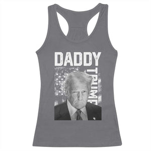 Daddy Trump Racerback Tank Top Patriotic American Flag TS02 Charcoal Print Your Wear
