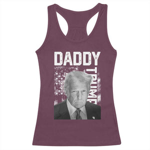 Daddy Trump Racerback Tank Top Patriotic American Flag TS02 Maroon Print Your Wear