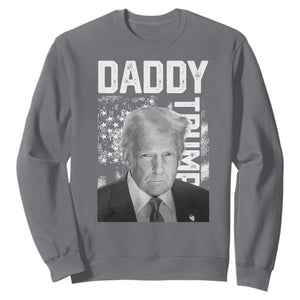 Daddy Trump Sweatshirt Patriotic American Flag TS02 Charcoal Print Your Wear