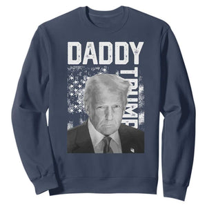 Daddy Trump Sweatshirt Patriotic American Flag TS02 Navy Print Your Wear