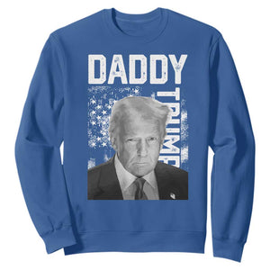 Daddy Trump Sweatshirt Patriotic American Flag TS02 Royal Blue Print Your Wear