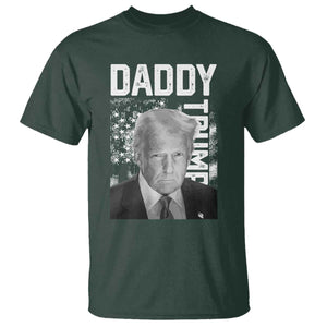 Daddy Trump T Shirt Patriotic American Flag TS02 Dark Forest Green Print Your Wear