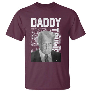 Daddy Trump T Shirt Patriotic American Flag TS02 Maroon Print Your Wear