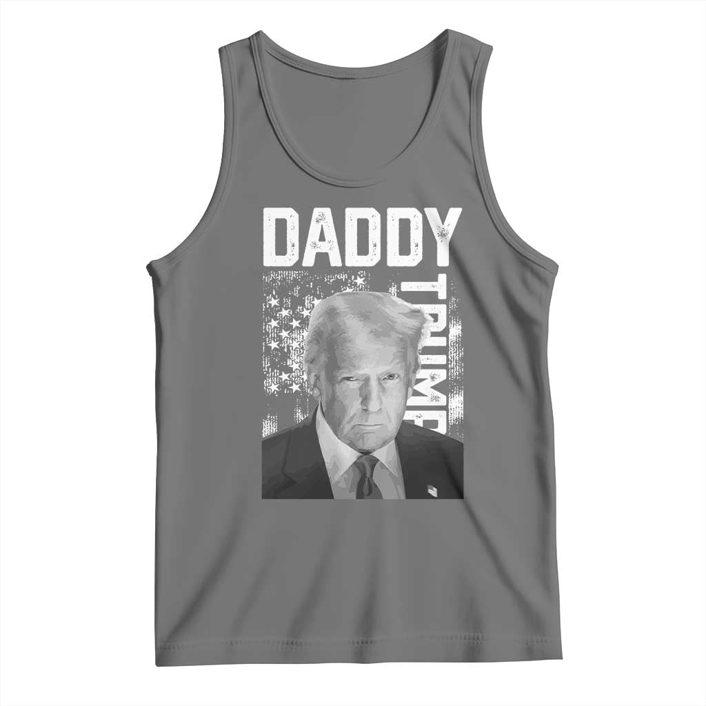 Daddy Trump Tank Top Patriotic American Flag TS02 Black Heather Print Your Wear