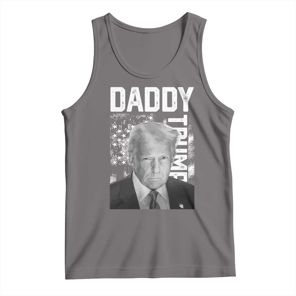 Daddy Trump Tank Top Patriotic American Flag TS02 Deep Heather Print Your Wear