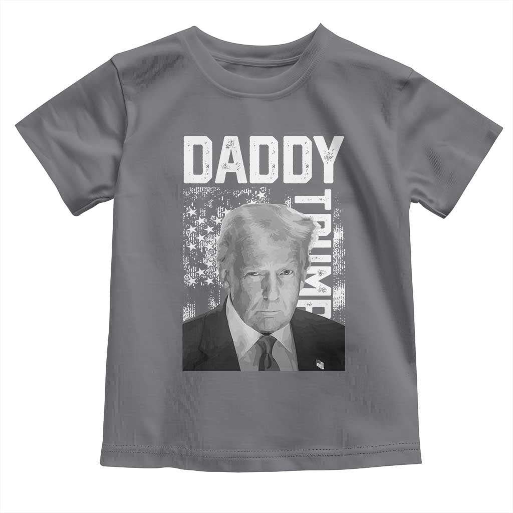 Daddy Trump Toddler T Shirt Patriotic American Flag TS02 Charcoal Print Your Wear
