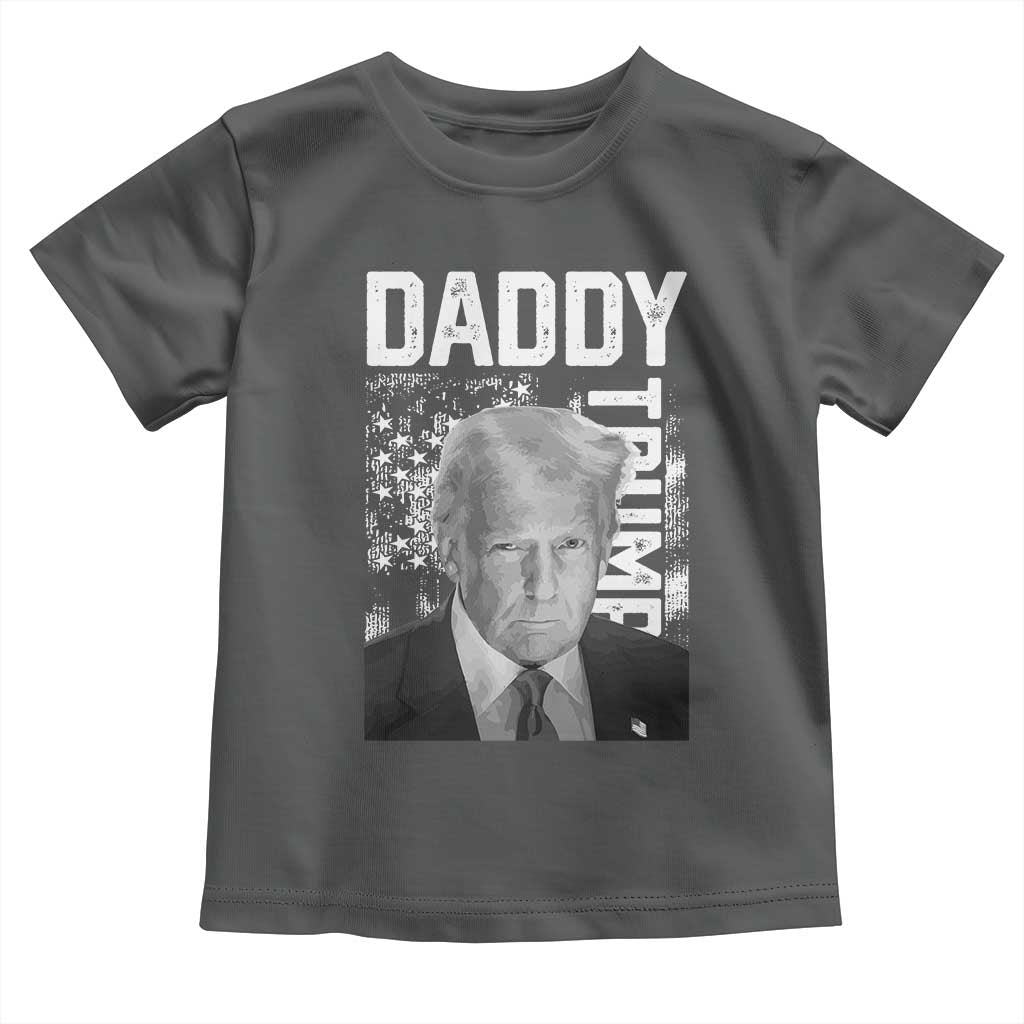 Daddy Trump Toddler T Shirt Patriotic American Flag TS02 Dark Heather Print Your Wear
