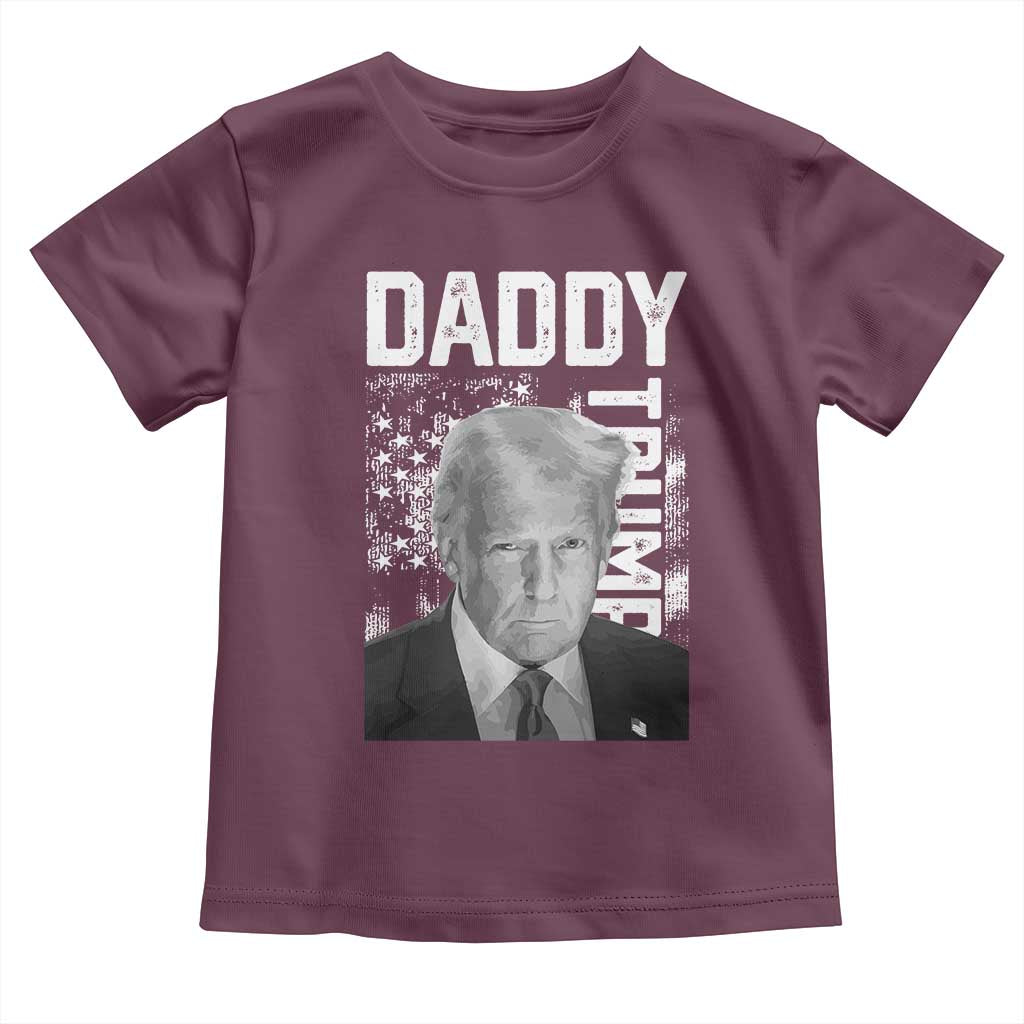 Daddy Trump Toddler T Shirt Patriotic American Flag TS02 Maroon Print Your Wear