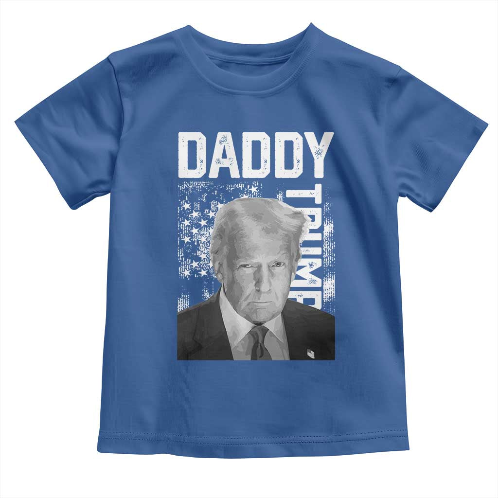 Daddy Trump Toddler T Shirt Patriotic American Flag TS02 Royal Blue Print Your Wear