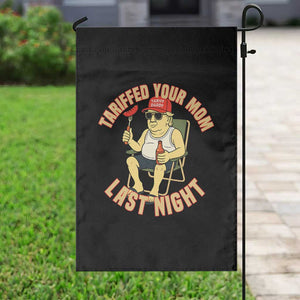 Funny Trump Tariff Daddy BBQ Garden Flag Tariffed Your Mom Last Night Political Cookout Meme TS02 Print Your Wear