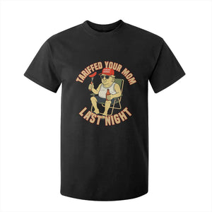 Funny Trump Tariff Daddy BBQ T Shirt For Kid Tariffed Your Mom Last Night Political Cookout Meme TS02 Black Print Your Wear