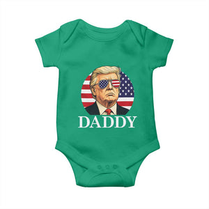 Patriotic Trump Daddy Baby Onesie American Flag Sunglasses TS02 Irish Green Print Your Wear