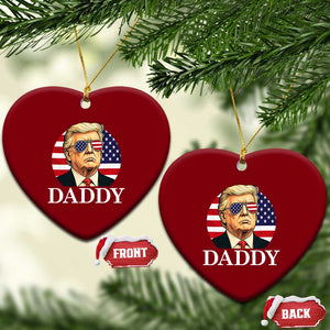 Patriotic Trump Daddy Ceramic Ornament American Flag Sunglasses TS02 Print Your Wear