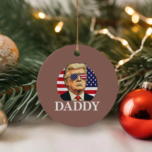 Patriotic Trump Daddy Ceramic Ornament American Flag Sunglasses TS02 1pc Mocha Print Your Wear