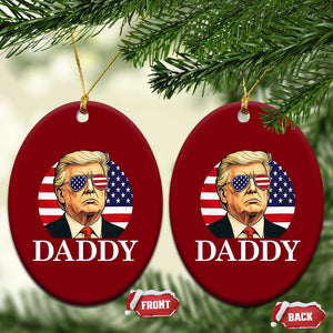 Patriotic Trump Daddy Ceramic Ornament American Flag Sunglasses TS02 Print Your Wear