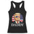 Patriotic Trump Daddy Racerback Tank Top American Flag Sunglasses TS02 Black Print Your Wear